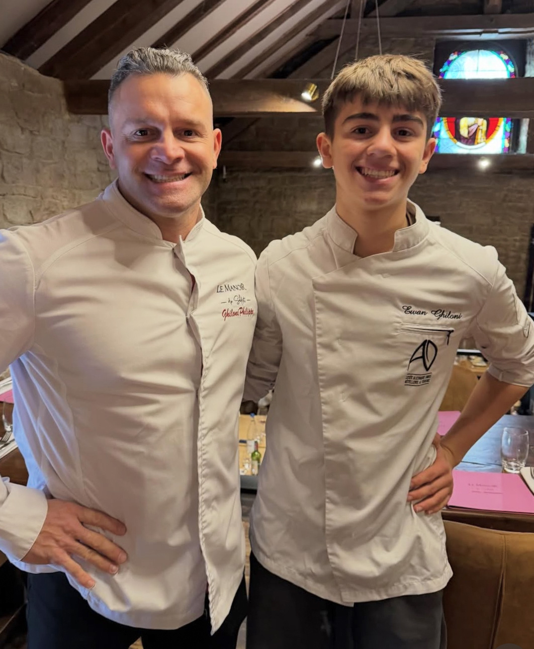 Philippe Ghiloni avec son fils Ewan